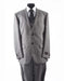 Tazio Brand Suit Men's Textured Pattern 2 Button Gray Matching Vested Suit