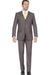 Men's Mid Grey Two Button 3 Piece Slim Fit Vested Suit