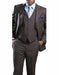 Men'S 2 Button Banker Pinstripe ~ Stripe 3 Piece Grey Vested Suit