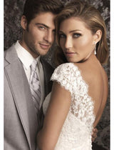 Men'S Super 100s Wool 2 Button Allure Men Tuxedo Suits Tuxedos Heather Grey