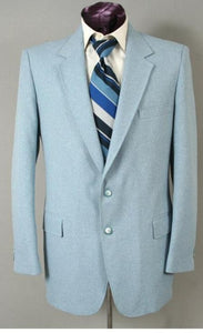 Men'S Two Button Suit - Light Blue ~ Sky Baby Blue (Baby Blue)