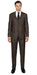 Men's Mocha 2 Button Three Piece TR Blend Suit Affordable - Discounted Priced On Clearance Sale