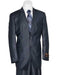 Men's 2 Button Solid Dark Navy Blue Suit For Men