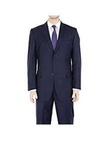 Men's Solid Dark Navy Blue 2 Button Suit