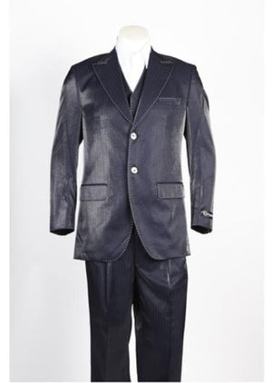 Men's Two Piece 2 Button Dark Navy Suit