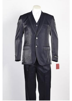 Men's 2 Button Dark Navy Suit
