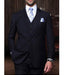 Statement Confidence  Men's Dark Navy 3 Piece 2 Button Italian Designer Fine Brands Best Italian Style Cut Suits