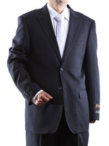 Bolzano Men's 100% Polyester Two Button Suit With Pleated Pant
