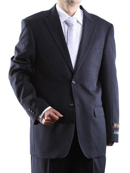 Bolzano Men's 100% Polyester Two Button Suit With Pleated Pant