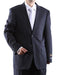 Bolzano Men's 100% Polyester Two Button Suit With Pleated Pant