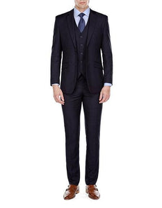 Men's Slim Fit 3 Piece 2 Button Dark Navy Suits