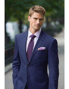 Men's Dark navy suit purple tie Package Combo ~ Combination deal 2 button side vented Slim Fit or Regular Fit Cut