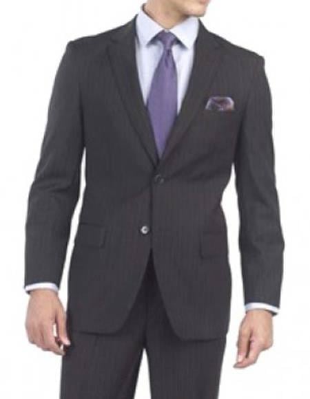 Extra Long 2PC Solid Color Dark Navy Men'S Suits In Available 2 Buttons Style For Tall Man