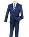 Navy Slim Fit Plaid ~ Windowpane Pattern Suit