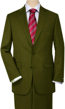 Mix and Match Suits Olive Green Quality Total Comfort Suit Separate Any Size Jacket & Any Size Pants