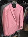 Men'S Pink Suit Flap Front Pockets Vested Suit
