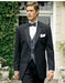 Men's Black Stripe ~ Pinstripe Tuxedo 2 button Suit Sateen lapel
