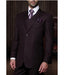 Statement Confidence Men'S Plum 3 Piece 2 Button Italian Designer Fine Brands Best Italian Style Cut Suits