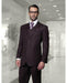 Statement Confidence Men's Plum (Eggplant) 2 Button Modern Fit Suits Wool Fine Brands Best Italian Style Cut Suits