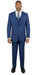 Men's Royal Blue Shark Skin 2 Button Three Piece TR Blend Dress Suits for Men Affordable - Discounted Priced On Clearance Sale