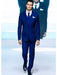 Men's 2 Button Slim Fit  Royal Blue Wedding
