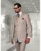 Statement Confidence Men'S Sand 2 Button Modern Fit Suits Wool Fine Brands Best Italian Style Cut Suits