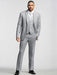 Men'S 2 Buttons Silver ~ Light Grey ~ Gray Tuxedo 2 Button Style With Trim Vested