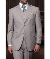 Statement Confidence Men'S Tan 3 Piece 2 Button Italian Designer Fine Brands Best Italian Style Cut Suits
