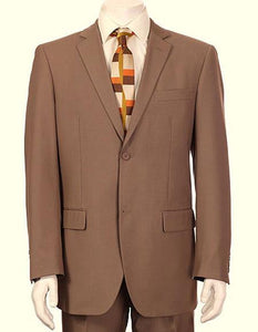 Men's Vitali Authentic 2 Button Tan Slim Fit Suit