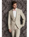 Men's Tan 2 Button  Vest  Suit