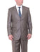Men's 2 Button Big & Tall Taupe Classic Fit Side Vents Textured Suit
