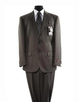 Men's 2 Button Taupe Pinstripe Pattern Suit