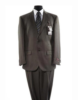 Men's 2 Button Taupe Pinstripe Pattern Suit