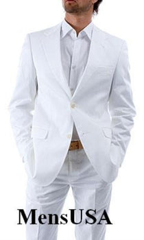 Elegant Two Button Side Vented Snow White Suits For Men Authentic Now On Sale