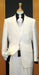 Groomsmen Suits Two Button Off White Tapered Cut three piece suit