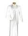 Men's Fashion White 2 Button Classic Fit 3 Piece Vested Suit