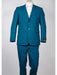 Men's 2 Button Teal Blue Color Summer Suit