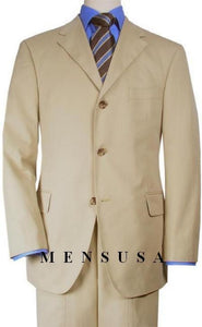 Extra Long Tan ~ Beige/Beige Suits XL Available In 2 Button Style Only For Tall Men Vented