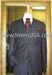 2 Button 3 Piece Black Pinstripe Fitted Suit