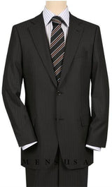 2 Button Side Vented Black Mini Shadow Pinstripe High-quality tone suits