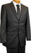 Men'S 2 Button Slim Cut Black Pinstripe Conservative Pattern Suit Black Mini Stripe Tapered Cut