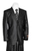 Vitali Men's 2 Button Black Shark Skin Suit