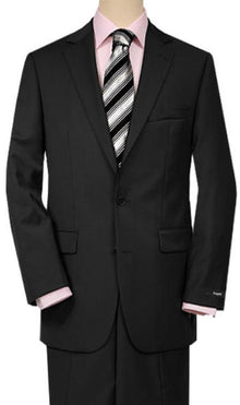 Mix And Match Suits Solid Black Quality Suit Separates, Total Comfort Any Size Jacket & Any Size Pants