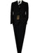 Fitted Discounted Sale Slim Cut 2 Button Euro Slim Solid Black Men'S Suit