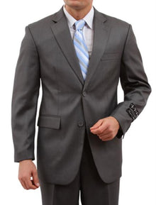 Men's 2 Button Front Closure Black Suit