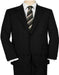 High-quality Construction 2 Button  Side Vented Black on Solid Black Ultimate Tailoring & Wool