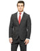 West End Men's Two Buttons  Young Look Black Slim Fit Suit