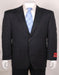 Men'S Suit Black Stripe ~ Pinstripe 2 Buttonwithout Pleat Flat Front Pants Wool