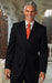Extra Long 2PC Solid Color Black Men'S Suits In Available 2 Buttons Style For Tall Man