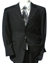 Extra Fine Wool 2 Button Peak Lapel Black Suit (also in Dark navy)